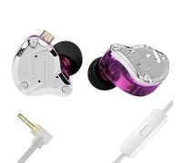 Yinyoo KZ ZS10 Pro - Audífonos con Cable con cancelación de Ruido 4BA 1DD híbridos con micrófonos (micrófono Morado)