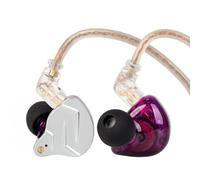 Yinyoo KZ ZSN Pro Auriculares intraurales 1BA 1DD sobre los in Ear Monitor IEM para los oídos Auriculares Controlador de Armadura balanceada híbrida con Cable Desmontable (morados sin micrófono)