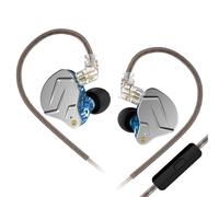 Yinyoo KZ ZSN Pro en Auriculares intraurales para el oído Armature Balanced Driver Technología híbrida 1DD 1BA Auriculares in Ear Monitor IEM de Oreja cómodas (Azul con micrófono)