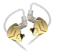 Yinyoo KZ ZSN Pro X in Ear Buds Hybrid Dynamic Driver Balanced Armature Monitor Auriculares Dual Driver 1DD 1BA Sonido estéreo de Graves Profundos ergonómicos (sin micrófono, Dorado)