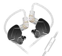 Yinyoo KZ ZSN Prox - Auriculares in-Ear Monitor Armadura equilibrada, tecnología híbrida 1DD 1BA, cómodos con cancelación de Ruido de oído para teléfono Celular Android MP3/4 (con Mic,Negro)