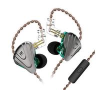 Yinyoo KZ ZSX IEM Auriculares Híbridos 5BA 1DD Auriculares In Ear Monitor Auricular KZ de Diadema 5 Balanceados Armadura y 1 Dinámica con Cable de 2 Pines(Cian, con micrófono)