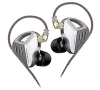 Yinyoo KZ ZVX - Auriculares intraurales con Controlador Dinámico Súper Lineal de Alta Fidelidad, con Cable OFC Desmontable de 2 Pines para Músicos Audiófilos (Plateado, sin Micrófono)