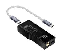 Yinyoo TRI TK1 - Amplificador de auriculares DAC portátil Dual CS43131 Chips 32Bit/384kHz DSD256 Dongle DAC para audio Hi-Fi con cable adaptador USB-C a USB-C para conector de auriculares de 3,5 mm