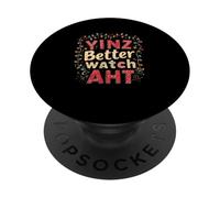 Yinz Better Watch AHT Philadelphia Funny Christmas Yinzer PopSockets PopGrip Adhesivo