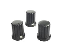 YINZHD 10 piezas de perillas plástico for potenciómetro, 12 x 14 mm, diámetro del orificio eje 6, tapas moleteadas con rosca, tapa interruptor Wh148