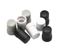 YINZHD 10 tapas de perilla plástico for interruptor banda codificador potenciómetro x 14 mm for orificio eje 6 (diámetro moleteado)(Gray)
