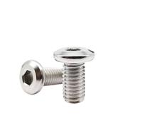 YINZHD M2 M2.5 M3 M4 M5 M6 M8 304 A2 Acero inoxidable Gran plano Hexágono interior Cabeza Allen Muebles Cama Conector Remache Tornillo Perno(15mm,M4 10pcs)