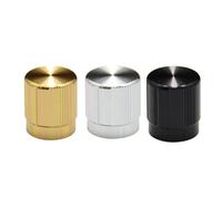 YINZHD Perilla de bajo for guitarra, potenciómetro aleación aluminio, interruptor volumen, codificador rotatorio, 17 x 6 mm (dh), color plateado, negro y dorado(1)