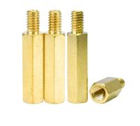 YINZHD Separadores hexagonales de latón M3, espaciadores placa base, espárragos macho y hembra for bastidor, tornillos for pernos columna PCB con rosca hexagonal(12mm(10Pcs),M3(C8mm))