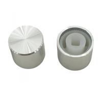 YINZHD Tapa de botón interruptor encendido aluminio con orificio cuadrado 3,2 x, mm, 15 13 (diámetro altura)(Silver)