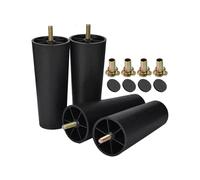Yiodauh 10 patas de plástico para muebles, 4 piezas de repuesto redondas cónicas modernas con rosca M8 (7,8 mm) para sofá, soporte de TV, armario otomano para sofá, cama, silla, sofá, aparador, mesa