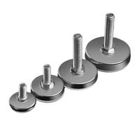 Yiodauh 16 patas de nivelación para muebles M6 M8 M10 con rosca en altura ajustable, diámetro de 30 mm, 35 mm, 43 mm, para sofá, cama, silla, sofá, aparador, mesa (35 mm de diámetro, M10 x 40 mm)