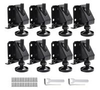 Yiodauh Nivelador de patas de muebles, 10 pies de nivelación resistentes, patas ajustables para muebles, con tornillos, tuercas de bloqueo y llave, soportes de 2 pulgadas para sofá, cama, silla, sofá