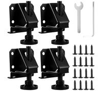 Yiodauh Patas para muebles, 10 patas de nivelación ajustables resistentes para muebles, tuercas hexagonales, patas de bloqueo, niveladores para gabinetes de mesa, banco de trabajo para sofá, cama