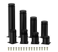 Yiodauh Patas para muebles, 8 patas de acero inoxidable de 5 a 25 cm, patas ajustables de metal, para armario, mesa, sofá, cama, silla, sofá, tocador, mesa (25 cm)