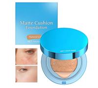 Yiohejy Base de Maquillaje en Cushion,Base de Maquillaje Mate de Larga Duración para Mujer - Productos de Belleza Cosmética Ligeros para Regalar a Novia Esposa Hija o Hermana
