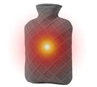 Yiohejy Bolsa de Agua Caliente 1.2L, Calentador De Cama Con Agua Caliente, A prueba de fugas Extraíble Retención de Calor 4-6 Horas con Funda para Espalda Hombros Piernas Manos Invierno Viaje Escuela