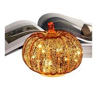Yiohejy Luz de calabaza de con temporizador, calabazas de vidrio iluminadas, mesas a pilas, centros de mesa, decoraciones para fiestas de cumpleaños, bodas, hogar