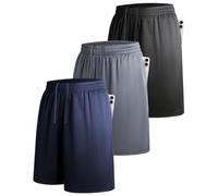 YIOIOWVY Paquete de 3 Pantalones Cortos Deportivos para Hombre, Pantalones Cortos Deportivos de Baloncesto o Correr Casual, con Bolsillos y Cintura elástica, de Secado rápido