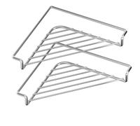yiokeo Dish Drying Rack, Stainless Steel Corner Sink Organizer, Space Saving Triangular Sink Corner Holder, Sponges Soap Plates Cups Utensils Drain Shelf for Kitchen Counter Home Restaurant (2PCS)