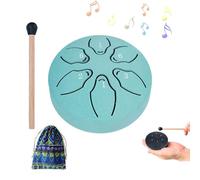 Yiokii Tambor de lluvia para exterior, tambor de lengua de acero, tambor de lluvia de 6 notas de 3 pulgadas para lluvia, tambor de lluvia musical impermeable para jardín, disfruta de la sinfonía de