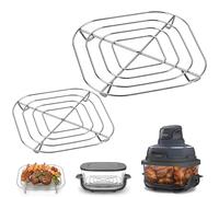Yiomxhi 2 Piezas Rejilla Freidora de Aire Compatible con Ninja Crispi FN101, Acero Inoxidable Accesorios Air Fryer Grelha Plato, Plateado