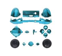 Yiootop Juego de botones de repuesto de color cromado para Xbox Series X/S, piezas de reparación de parachoques, disparadores D-pad ABXY Start Back Sync Share Keys para mando Xbox Series X S (azul