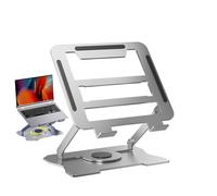 Yiortbe Soporte de Plegable para Ordenadores portátiles con,360 Grados Elevador Portatil Altura Ajustable, Compatible con la Mayoría de los Portátiles Tableta de 11-15.6", Plata