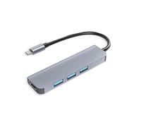 YIORYO Hub USB C 4 en 1, concentrador USB de 4 puertos, divisor micro USB, ultrafino, concentrador de datos USB portátil, expansor de puerto USB HDMI 4K