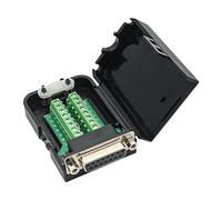 YIOVVOM Adaptador hembra DB15 Breakout Connector de 15 pines a módulo de señal de conector de terminal con funda (conector hembra, con tuerca)