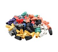 YIOVVOM Botas de plástico suave Ethernet RJ45 conector de cable cubierta de red para alivio de tensión CAT6A CAT7 CAT8 100 unidades (multicolor)