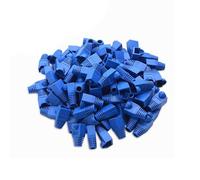 YIOVVOM Copapa Botas de plástico suave para conector de cable Ethernet RJ45, cubierta de relieve de tensión CAT5 CAT5E CAT6 CAT6E, 100 unidades (Azul)