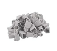 YIOVVOM Copapa - Conector de cable Ethernet RJ45 de plástico blando para alivio de tensión, CAT5, CAT5E, CAT6, CAT6E, 100 unidades, color gris claro