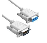 YIOVVOM DB9 RS232 - Cable de extensión serie macho a hembra de 9 pines, cable DB9 recto a través de conector serie de 9 pines, color gris, 3 m