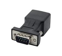 YIOVVOM DB9 RS232 Puerto Macho a RJ45 Hembra Conector de Tarjeta DB9 Serial Port Extender a LAN CAT5 CAT6 RJ45 Adaptador de Cable Ethernet de Red