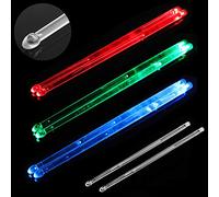 YiPaiSi - Baquetas luminosas con luz LED, 5 A, luces LED para batería, barras de luz nocturna que brillan en la oscuridad, para jóvenes y mayores (azul)
