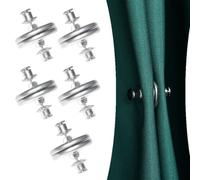YIPFEN 10 Piezas Clips Laterales Magnéticos para Cortina de Ducha, Imanes para Cortinas, Cierre Antifugas, Broche Magnético, Sujetadores a Prueba de Viento, Clips Antisalpicaduras