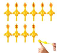 YIPFEN 10 Piezas Pollos Lanzadores Elásticos Divertidos Juguetes para Niños Tirachinas de Goma para Fiestas de Cumpleaños Infantiles y Regalos