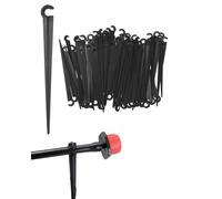 YIPFEN 100 Piezas Piquetas Soporte C para Riego por Goteo, 4/7, Fijación Robusta Antideslizante, Asegura Manguera en Jardín, Huerto o Macetas para un Riego Preciso y Eficiente