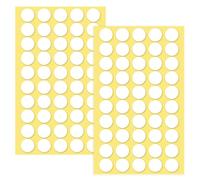 YIPFEN 100 Unidades Adhesivos de Cera Resistentes al Calor de Doble Cara para mechas de Velas, fijación Segura en Cera Caliente, con pequeño 'Tirador' (Φ 2cm)