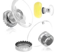 YIPFEN 2 PCS Jabonera Magnética con Ventosa - Fijación Fuerte, Jabonera de Acero Inoxidable para Ducha sin Taladro, para Baño y Cocina