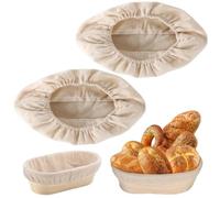 YIPFEN 2 Piezas Bolsa de fermentación para pan de lino, accesorios para cesta fermentación, banetones para pan Funda tela, pan cesta panaderos profesionales y caseros