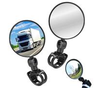 YIPFEN 2 Piezas Espejo Retrovisor Bicicleta, 180° Giratorio, Plegable, Universal para Manillares de 15-35mm, Espejo para Bicicleta, Carretera, Patinete Eléctrico, Mountain Bike, E-Bike Izquierdo