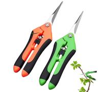 YIPFEN 2 piezas Tijeras de Podar pequeñas, Cosecha, Tijeras de Mano, Podar, Tijera Recolectora, Antideslizante, Acero Inoxidable, Jardinería, para Plantas, Flores, Fruta, Hortalizas, Seto, Ramo