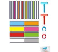 YIPFEN 20 Piezas Tiras Lectura Guiada, 8 Pequeñas + 8 Grandes, 2 Plantillas T (R/A) y 2 Anillas. Reglas Lectura para Aliviar Fatiga Visual y Mejorar Enfoque en Dislexia o ADHD
