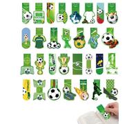 YIPFEN 30 uds Marcapáginas Fútbol Papel - Regalo para Niños, Fans y Recompensa, Ideal cumpleaños infantiles, jóvenes estudiantes, alumnos de primaria y amantes del libro, ¡Inspira a leer!
