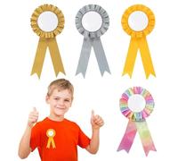 YIPFEN 4 Pcs Rosetas para Hobby Horse - Lazos para Accesorios de Caballo de Palo, Flores Personalizadas para Celebraciones y Ramos de Cumpleaños (4 Colores)