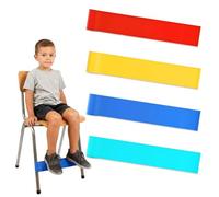 YIPFEN 4 piezas Bandas elásticas para silla, extensibles y flexibles, cintas para pies de silla, cinta elástica para ejercicios y concentración, para niños con pies inquietos, autismo y TDAH