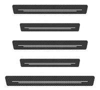 YIPFEN 5 Pcs Protector Universal para Coche, Película Protectora Umbral de Puerta Adecuada para Todos los Vehículos, Antirayaduras con Resistencia al Desgaste y Fuerte Adhesión (Fibra de Carbono)